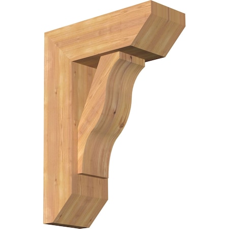 Ekena Millwork Funston Slat Smooth Bracket w/ Offset Brace, Western Red Cedar, 7 1/2"W x 20"D x 28"H BKT0806X20X28FST06SWR